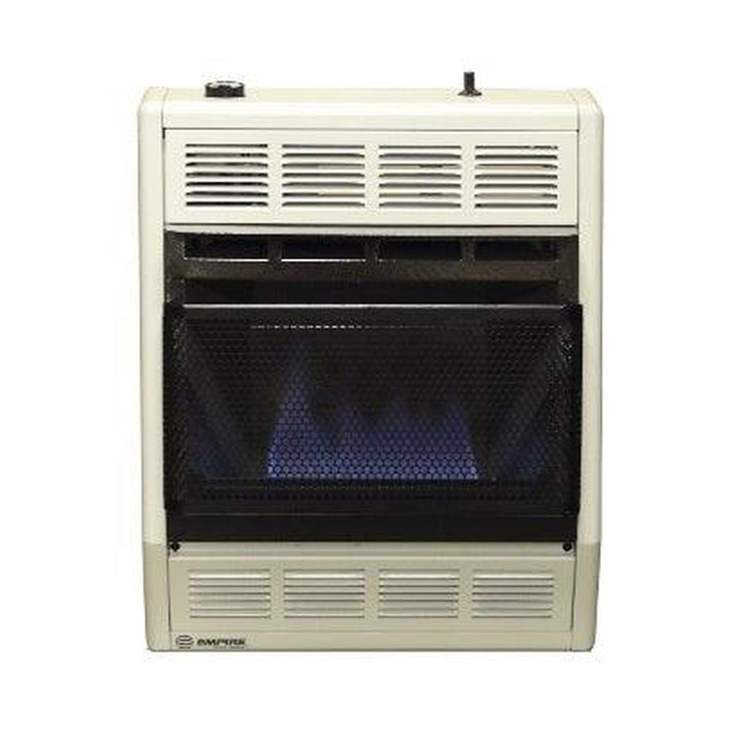 Empire 18" 20,000 BTU White Modulating Hydraulic Thermostat Control, Natural Gas Vent Free Blue Flame Heater