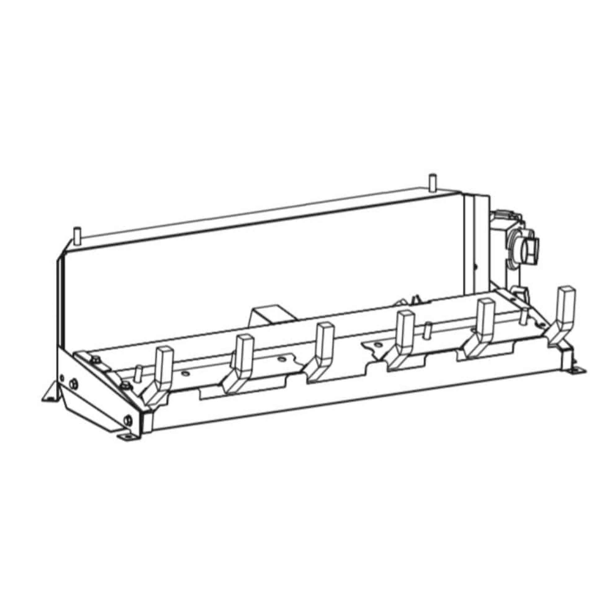 Empire 18" Variable Flame With Remote Control for On/Off and Flame Height, Propane Gas Vent Free Slope Glaze Burner