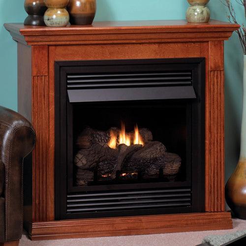 Empire 26" Standard Cabinet Mantel With Base in Cherry Finish