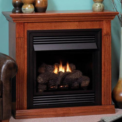 Empire 26" Standard Cabinet Mantel With Base in Cherry Finish