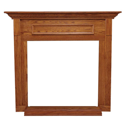 Empire 32" Standard Cabinet Mantel With Base in Dark Oak Finish
