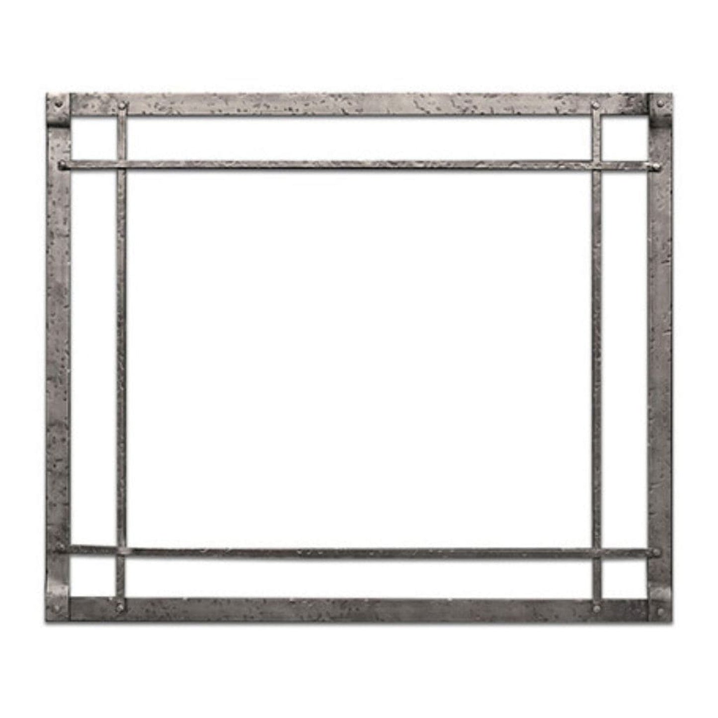 Empire 35" Distressed Pewter Rectangle Forged Iron Inset for Rushmore DVCT35 Direct Vent Insert
