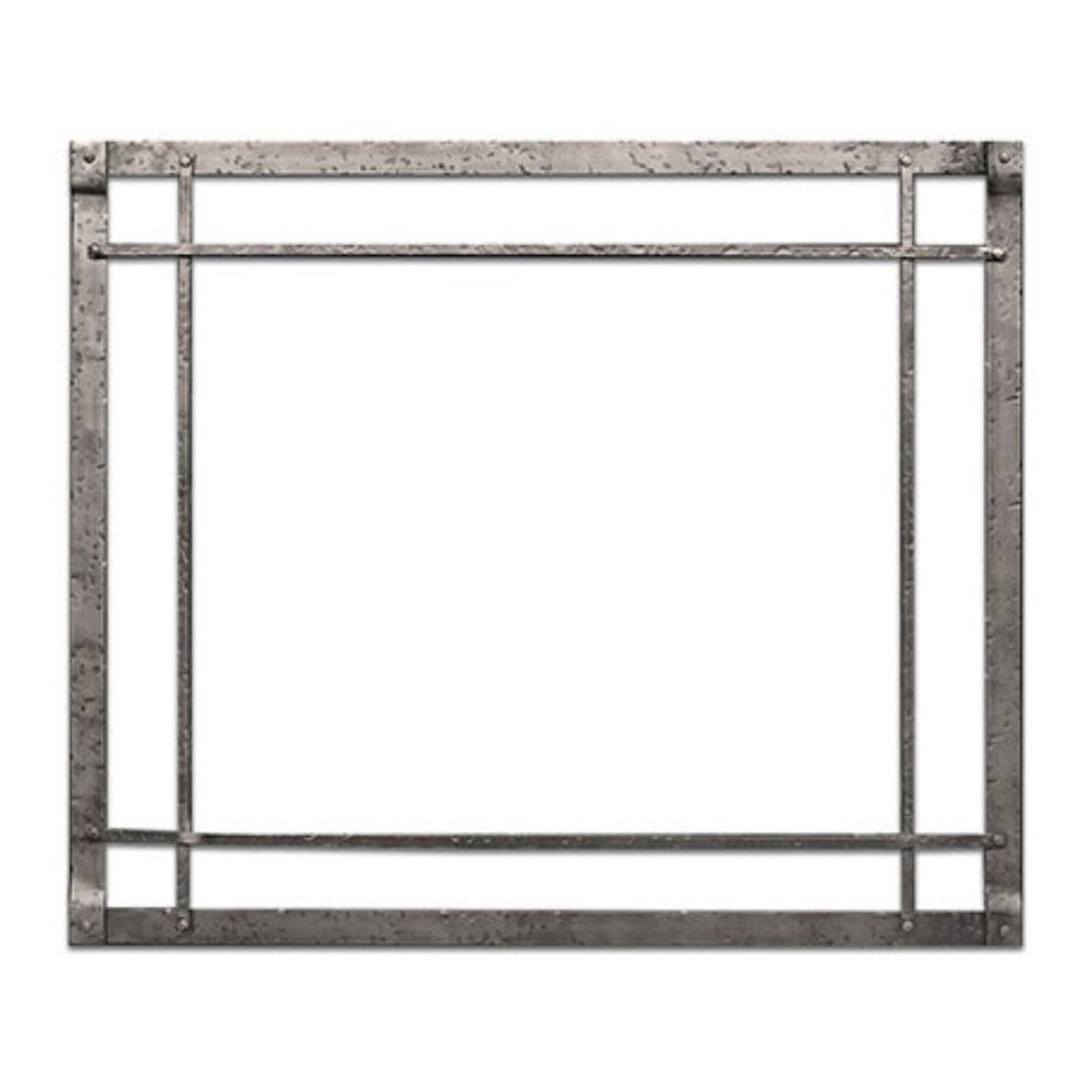 Empire 35" Distressed Pewter Rectangle Forged Iron Inset for Rushmore DVCT35 Direct Vent Insert