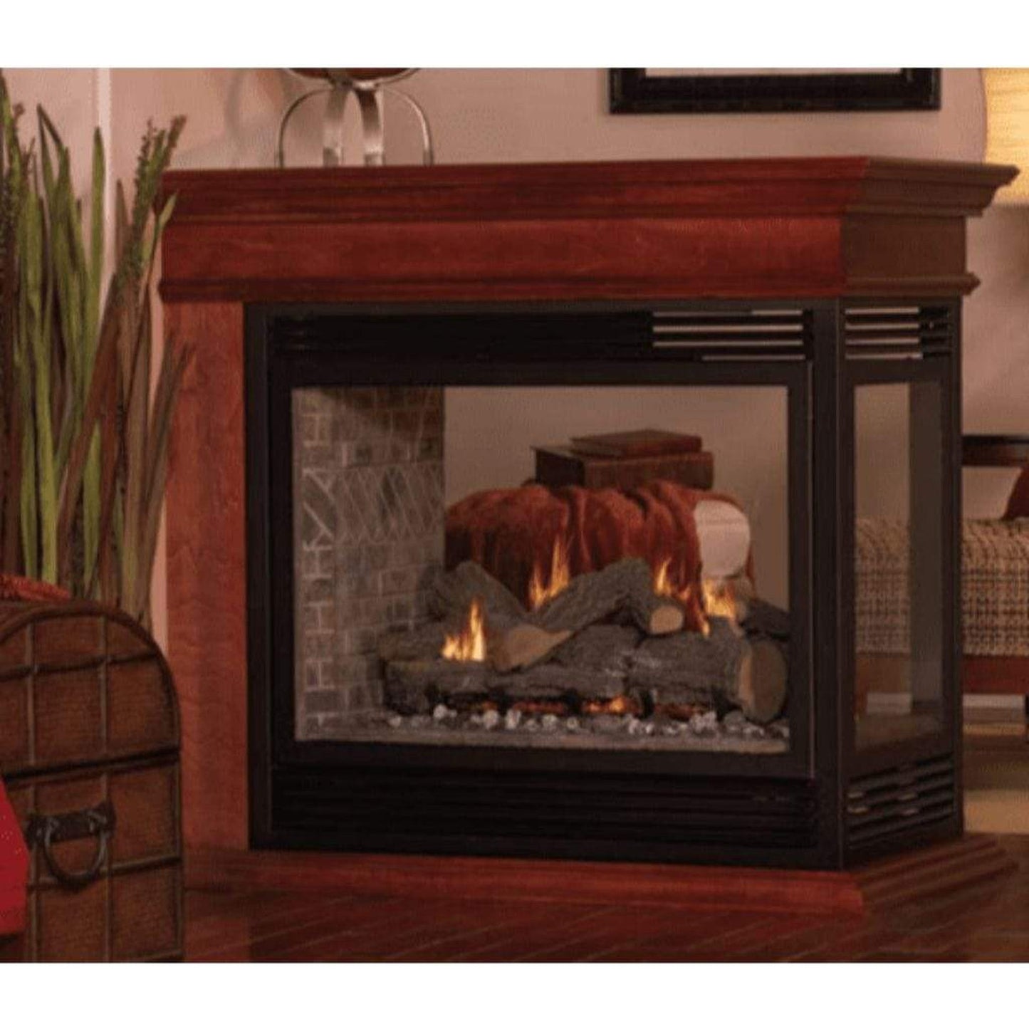 Empire 36" Dark Oak Mantel Base for Peninsula Fireplace
