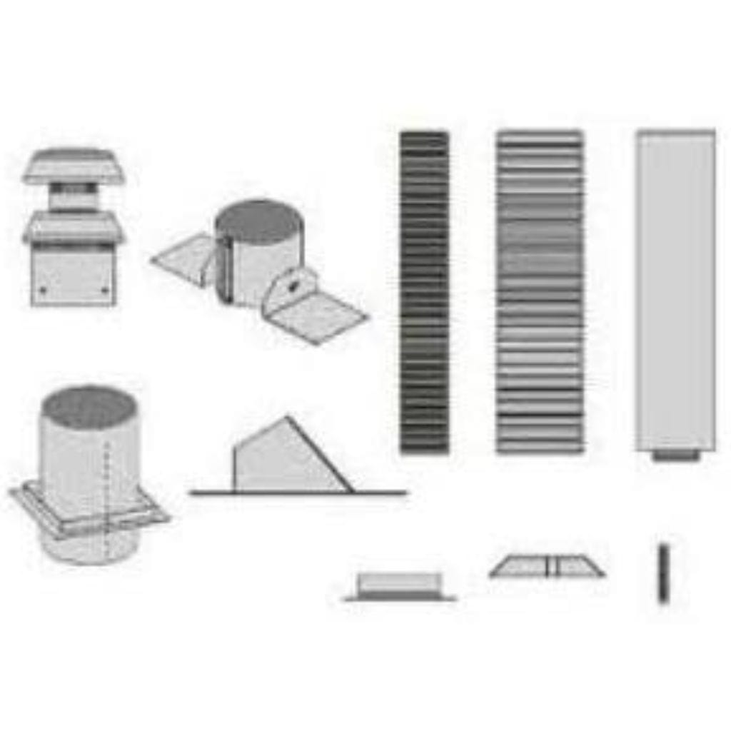 Empire 4 x 6 5/8 Horizontal Vent Kits for Fireplace