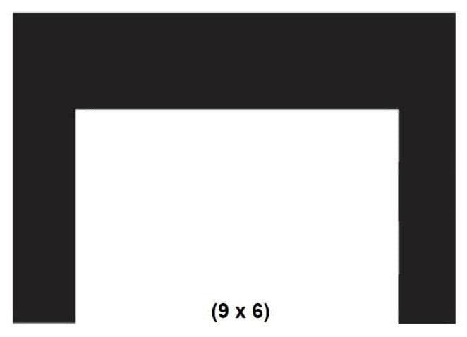 Empire 40" x 26" 3-Sided Black Metal Deep Surround for 28" Small Innsbrook Direct Vent Fireplace Insert