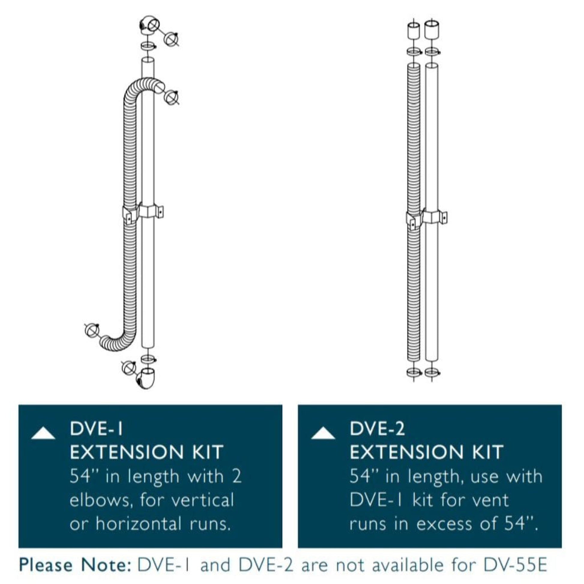 Empire 54" Intake/Exhaust Extension Kit Without Elbows for Direct Vent Wall Furnace