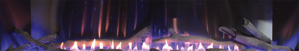 Empire 6 Pieces Ceramic Fiber Driftwood Log Set With Stones and Locator Pins for 72" Boulevard Vent Free Linear Fireplace