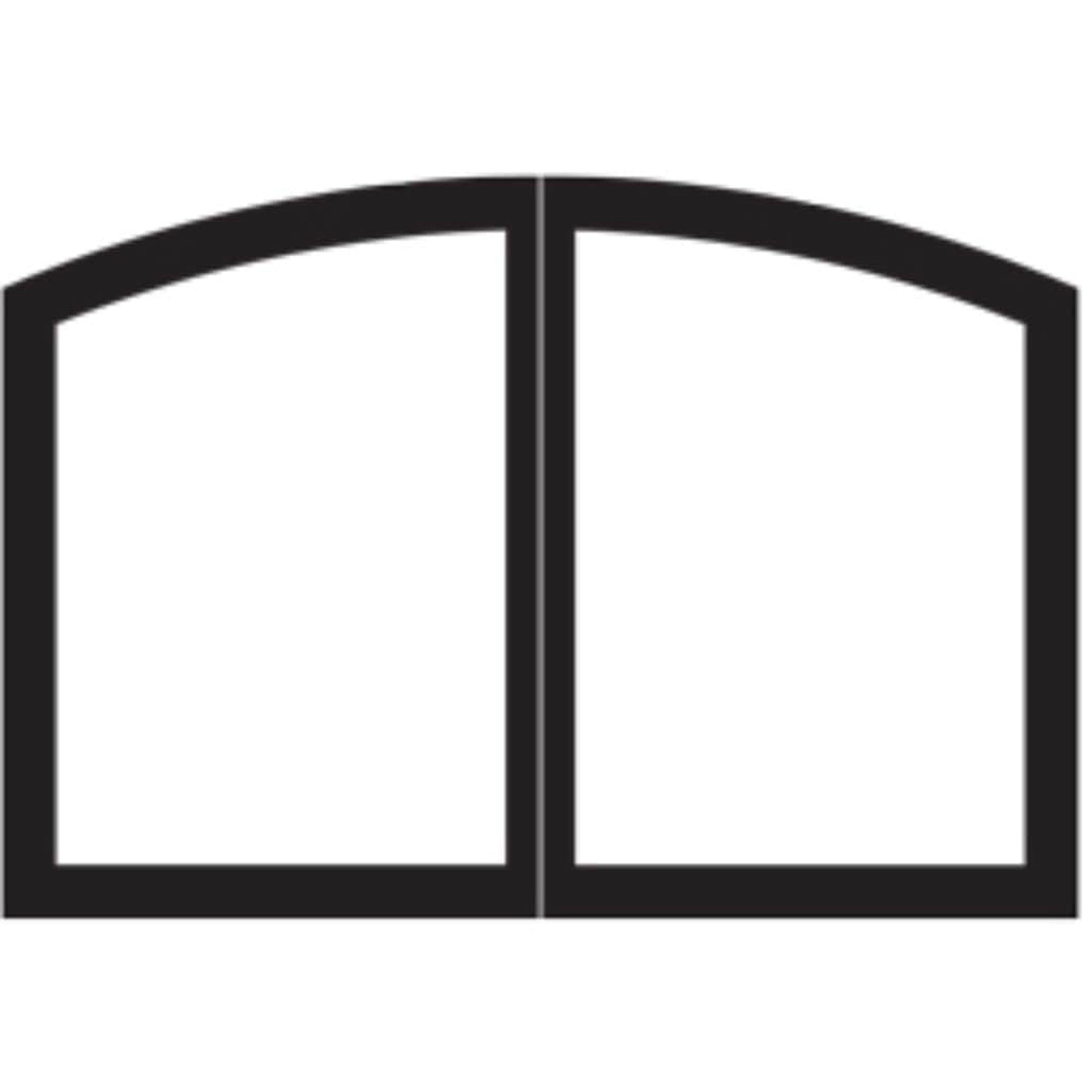 Empire Black Arch Door Set for 48" Tahoe Deluxe Fireplace