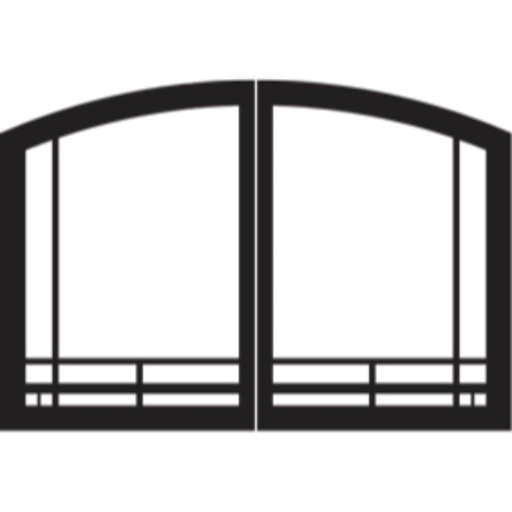 Empire Black Mission Arch Door Set for 42" Tahoe Deluxe Fireplace