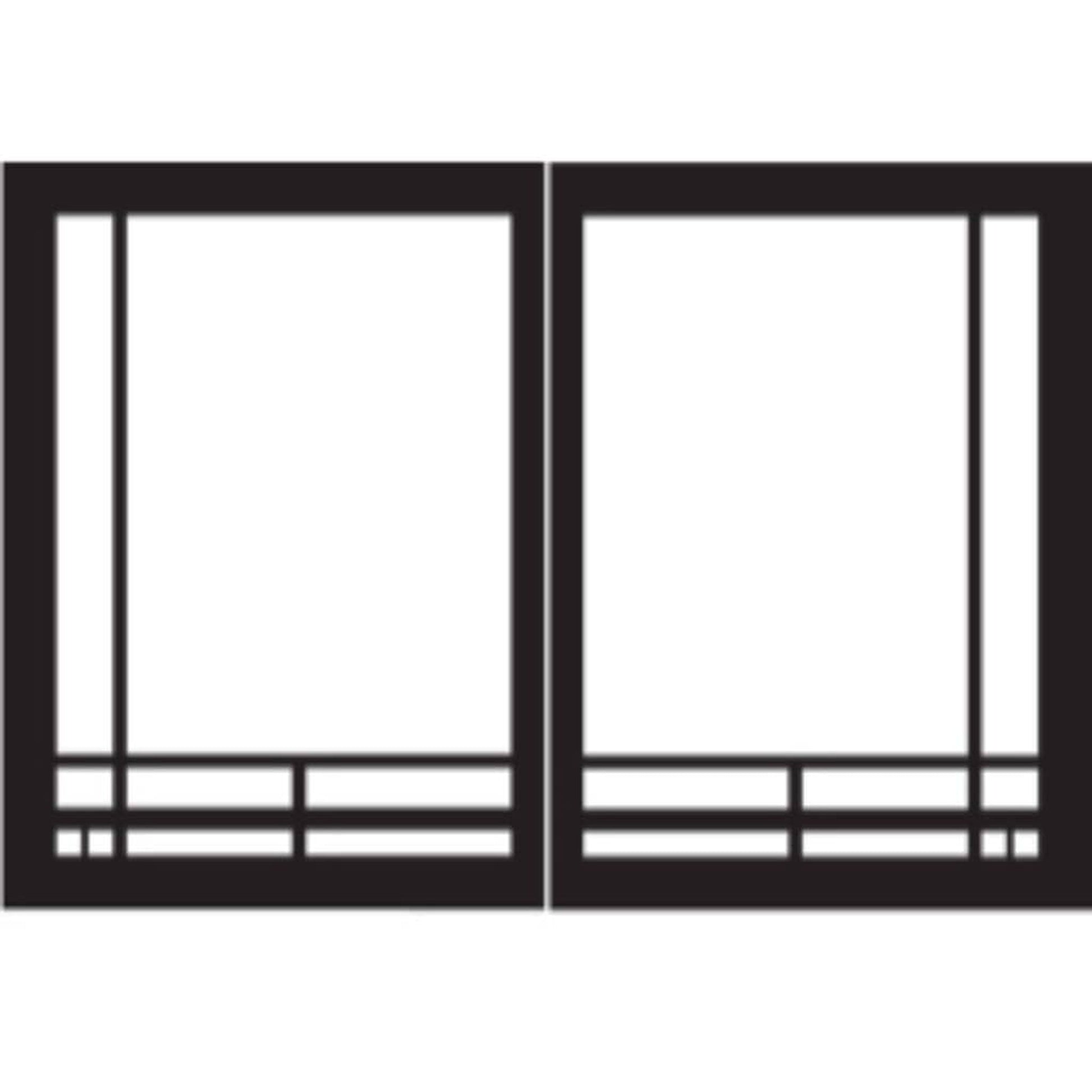 Empire Black Mission Rectangle Door Set for 48" Tahoe Deluxe Fireplace