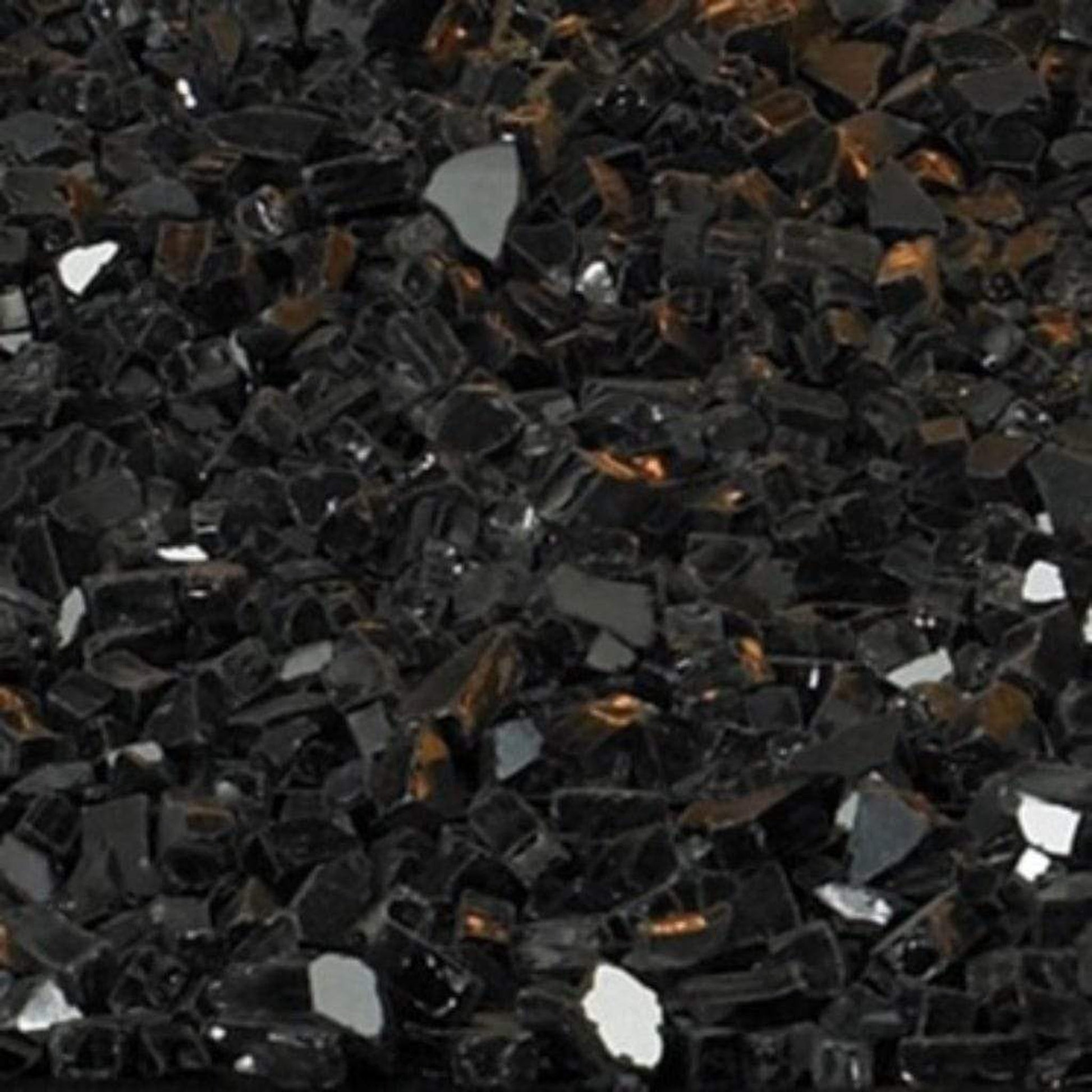 Empire Black Polished Reflective Decorative Crushed Glass Media (6 Sq. Ft.)