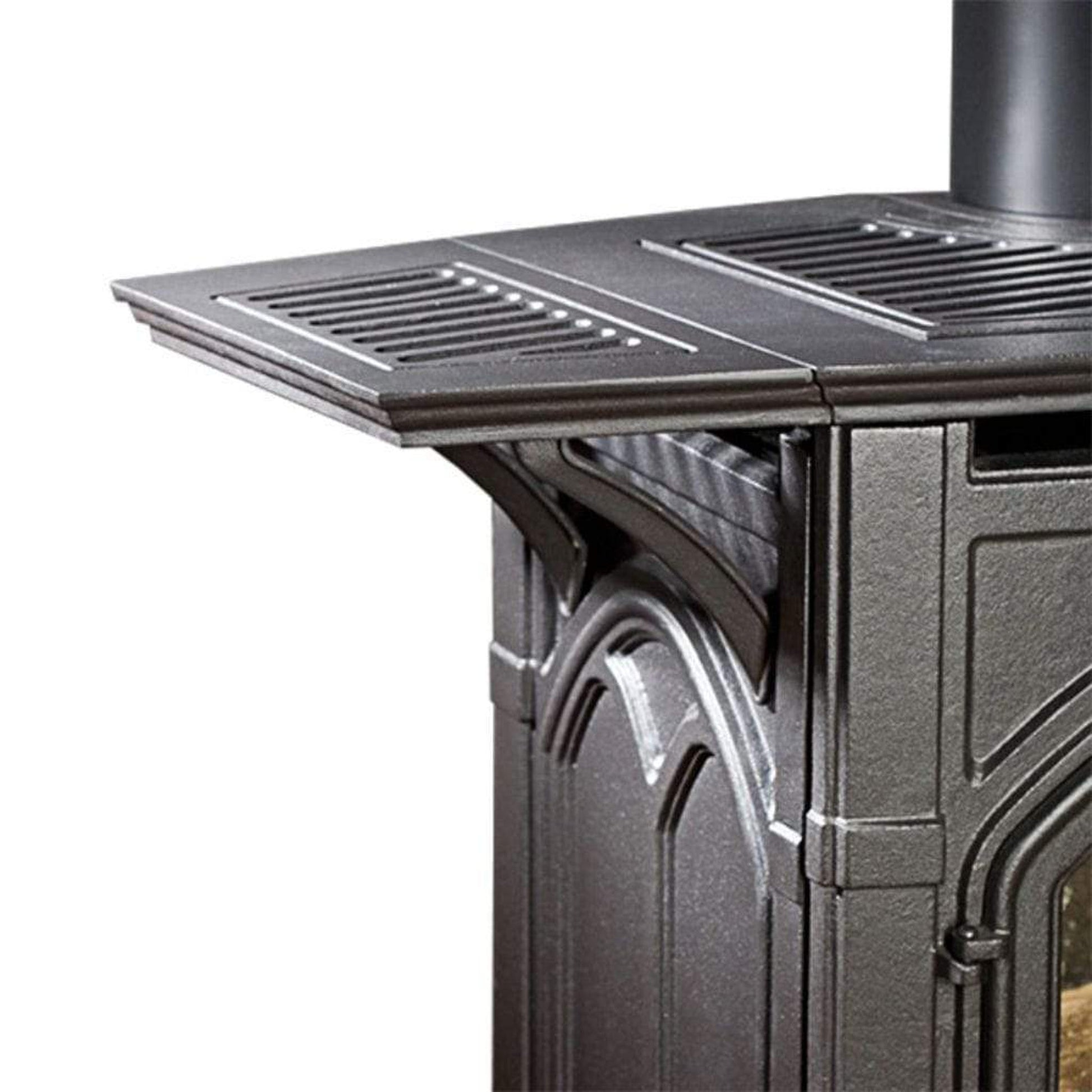 Empire Black Porcelain Shelf Kit for Cast Iron Stove