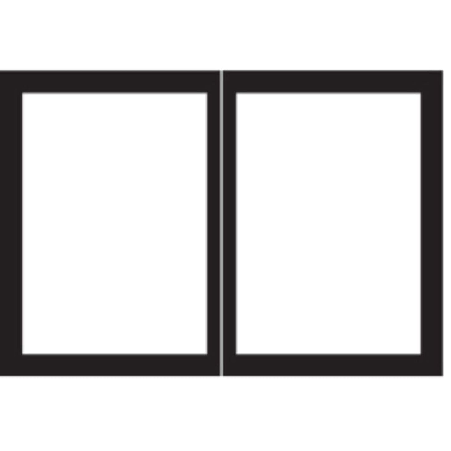 Empire Black Rectangle Door Set for 34"/36" Fireplaces