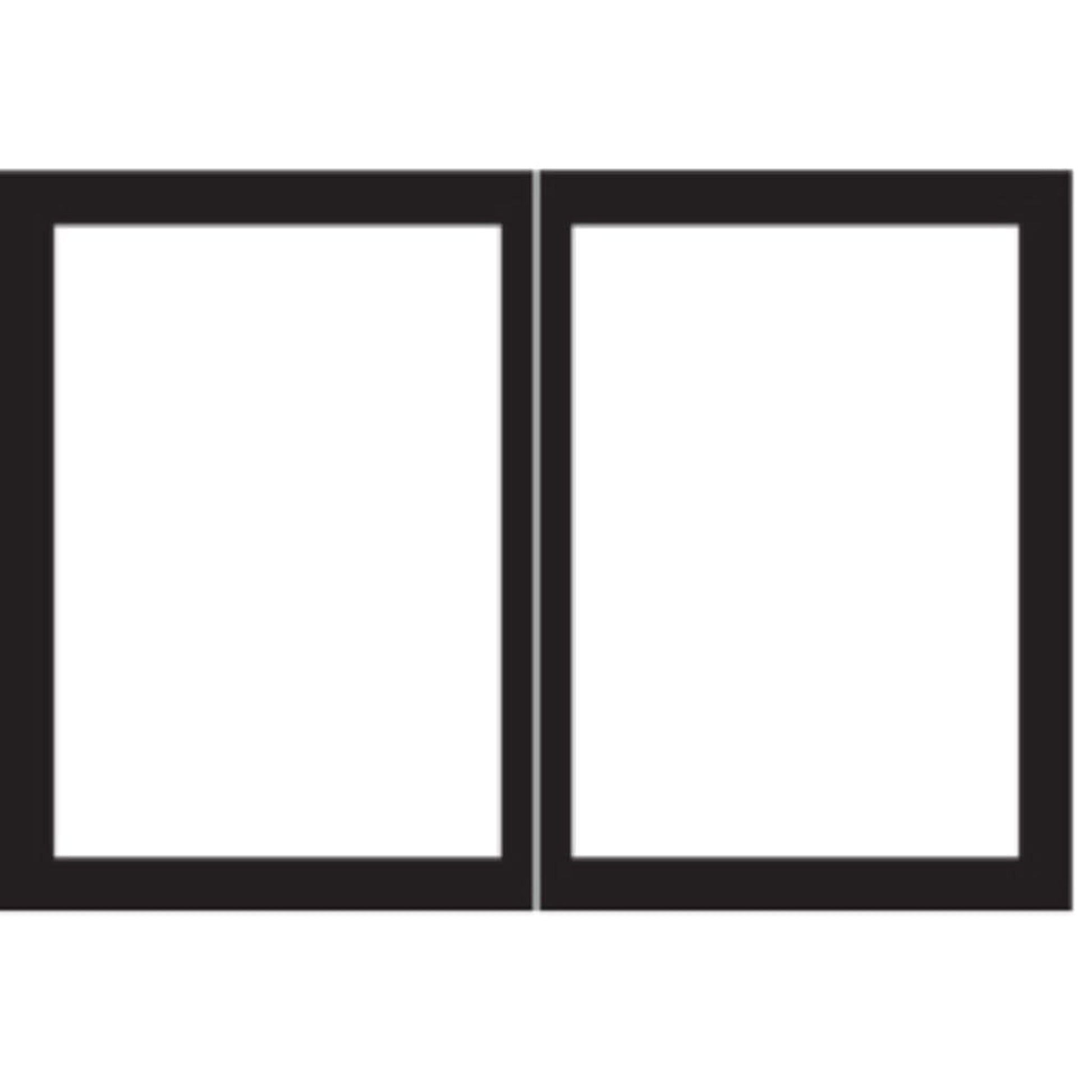 Empire Black Rectangle Door Set for 42" Fireplace