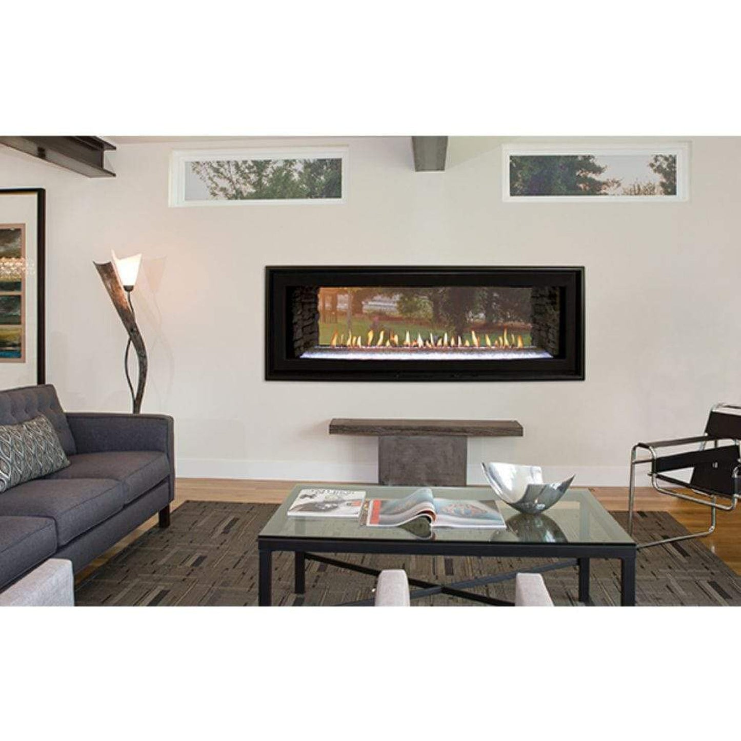 Empire Boulevard 48" Multi Function Remote, Natural Gas Direct Vent Linear See-Through Fireplace