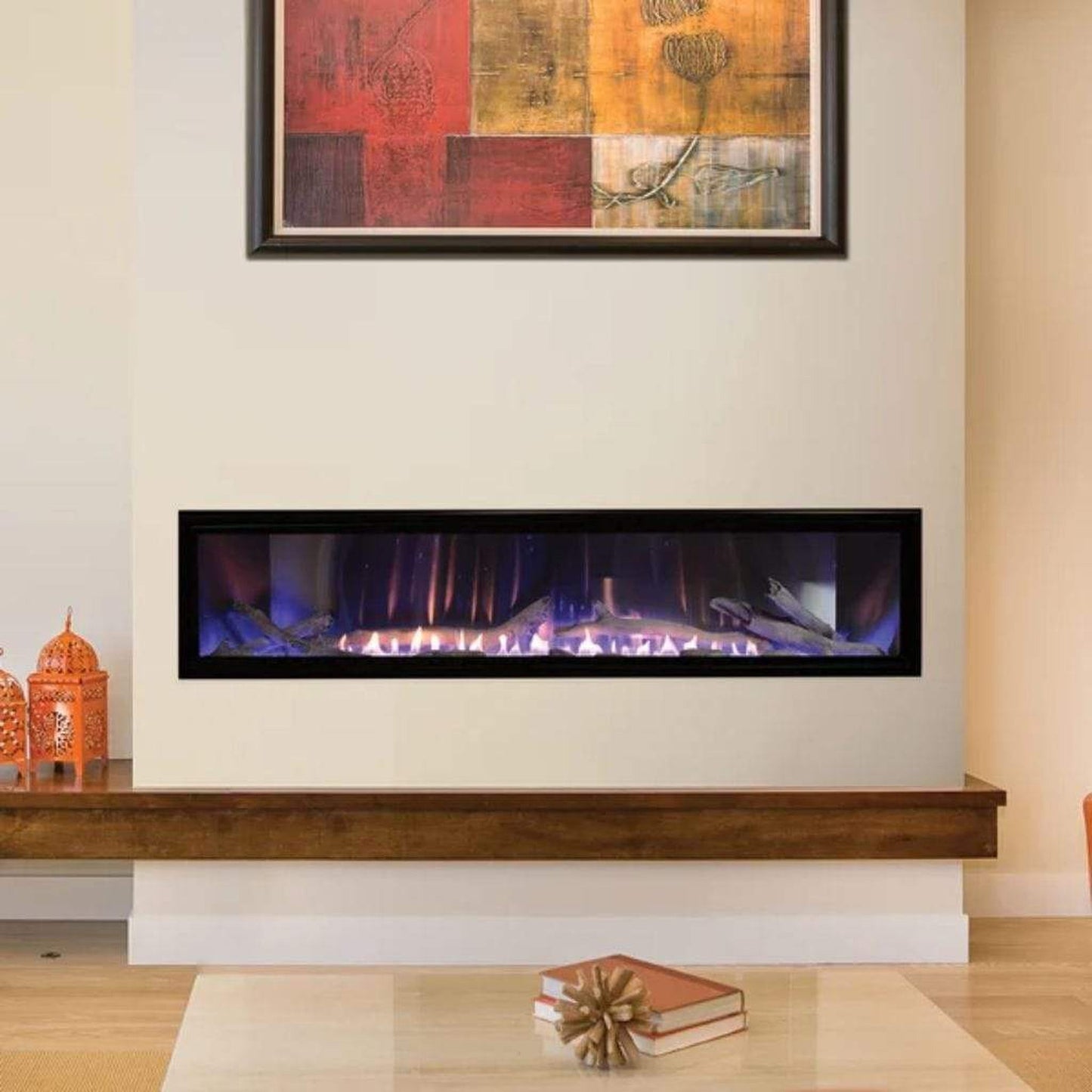 Empire Boulevard 60" Intermittent Pilot With Thermostat Variable Remote Control, Natural Gas Vent Free Linear Fireplace