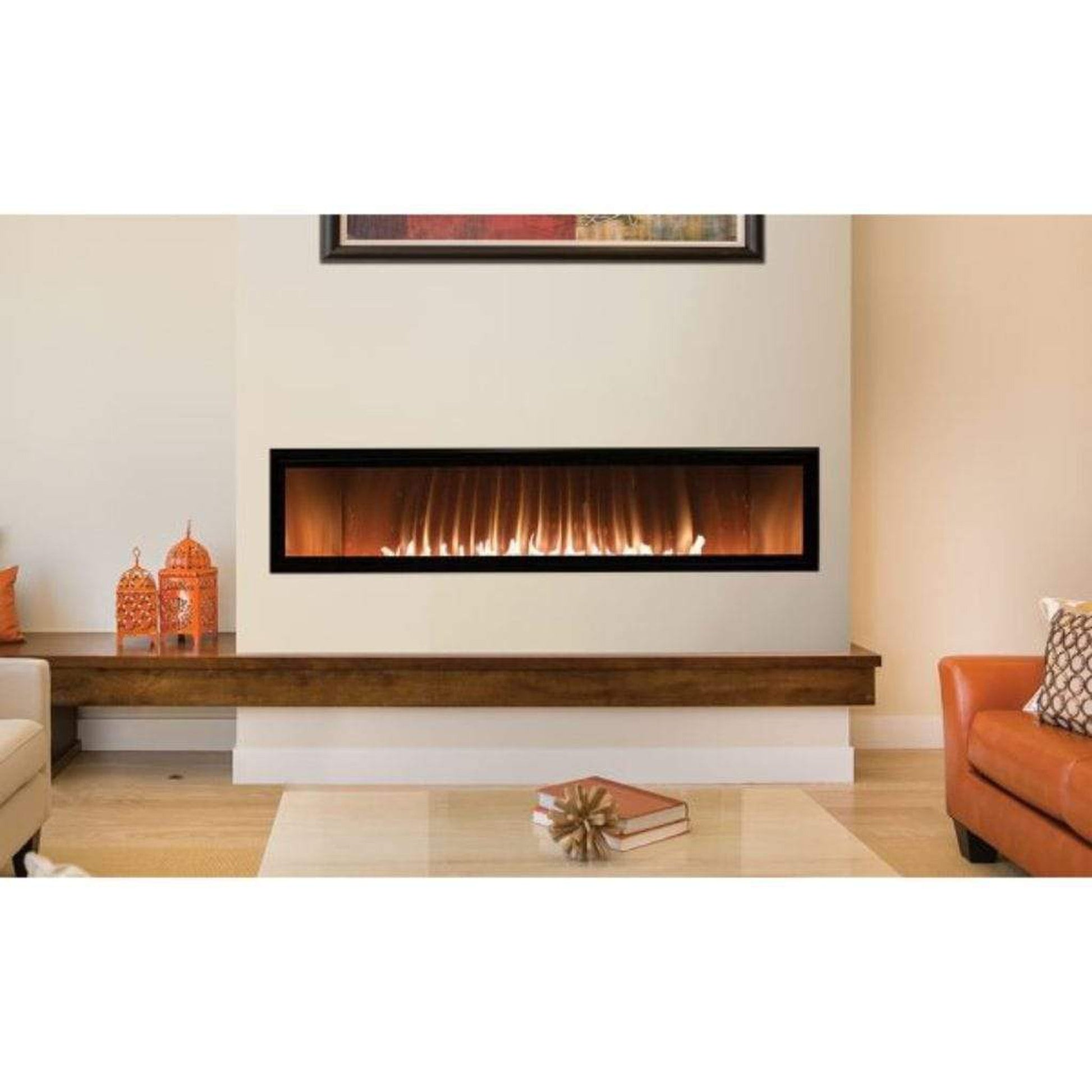 Empire Boulevard 60" Intermittent Pilot With Thermostat Variable Remote Control, Natural Gas Vent Free Linear Fireplace