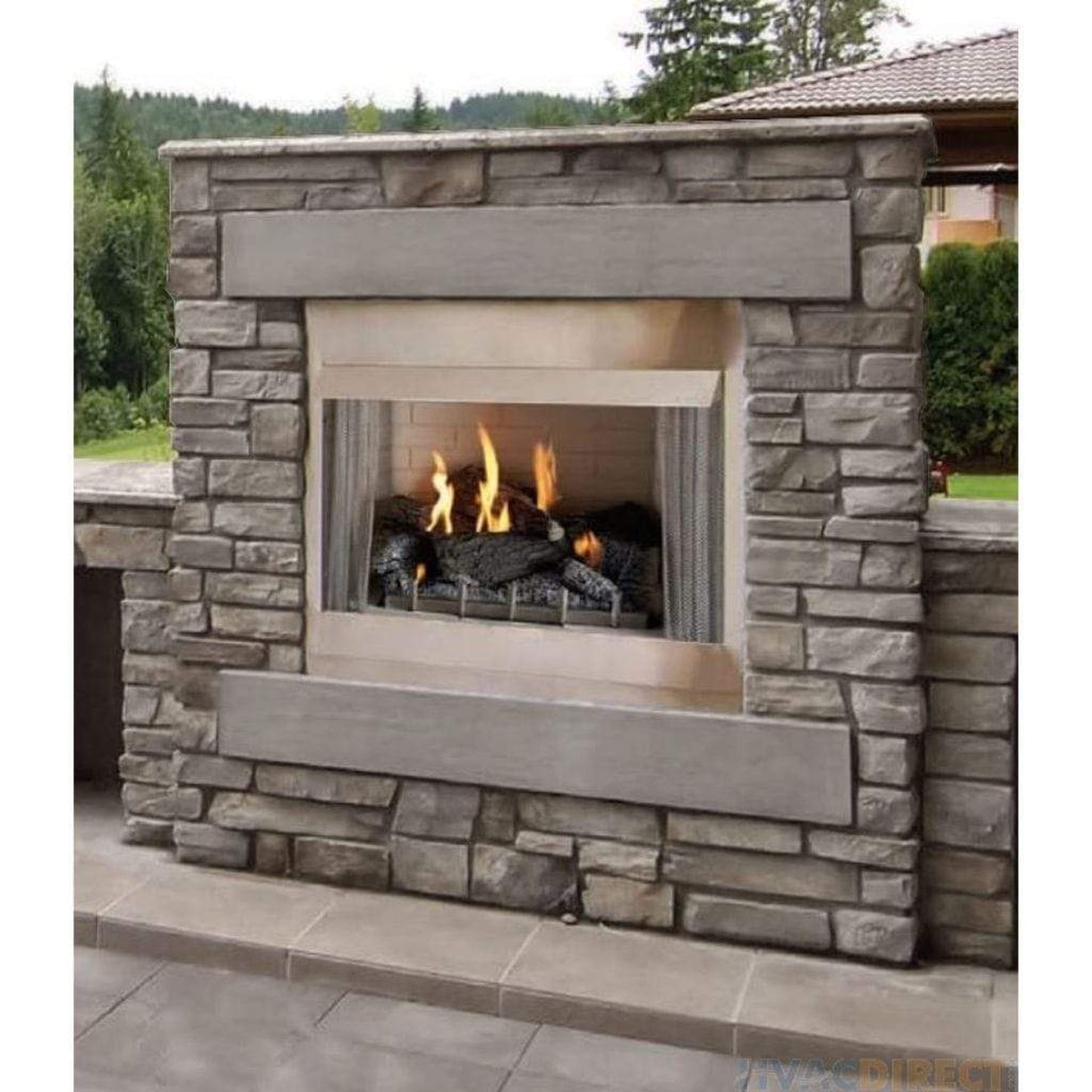 Empire Carol Rose Coastal 36" Stainless Steel Millivolt Control, Natural Gas Traditional Premium Outdoor Fireplace