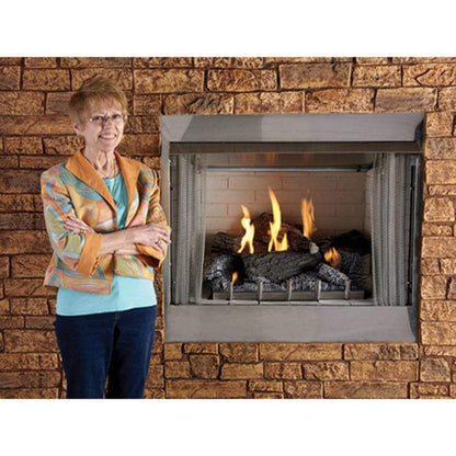 Empire Carol Rose Coastal 36" Stainless Steel Millivolt Control, Natural Gas Traditional Premium Outdoor Fireplace