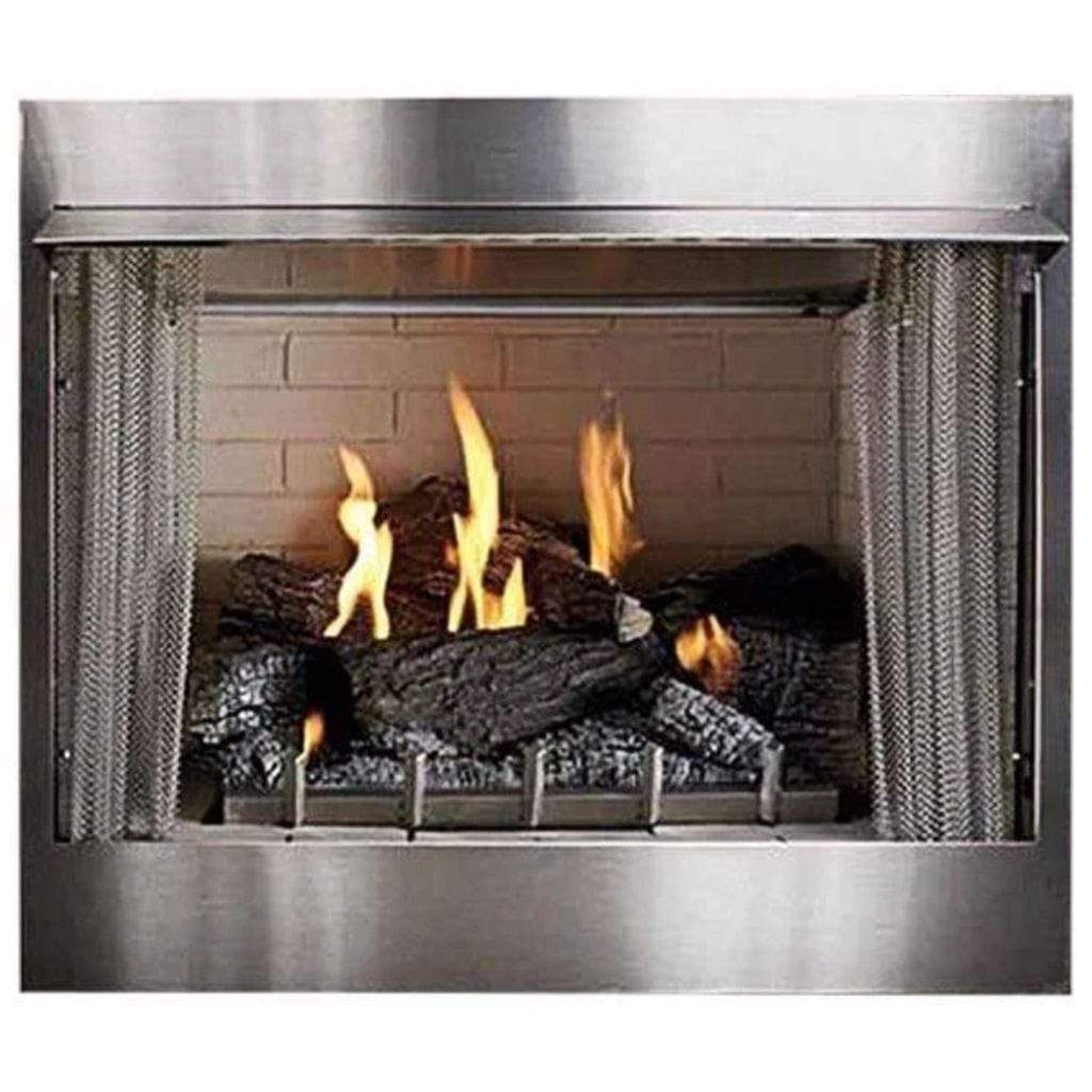 Empire Carol Rose Coastal 36" Stainless Steel Millivolt Control, Natural Gas Traditional Premium Outdoor Fireplace