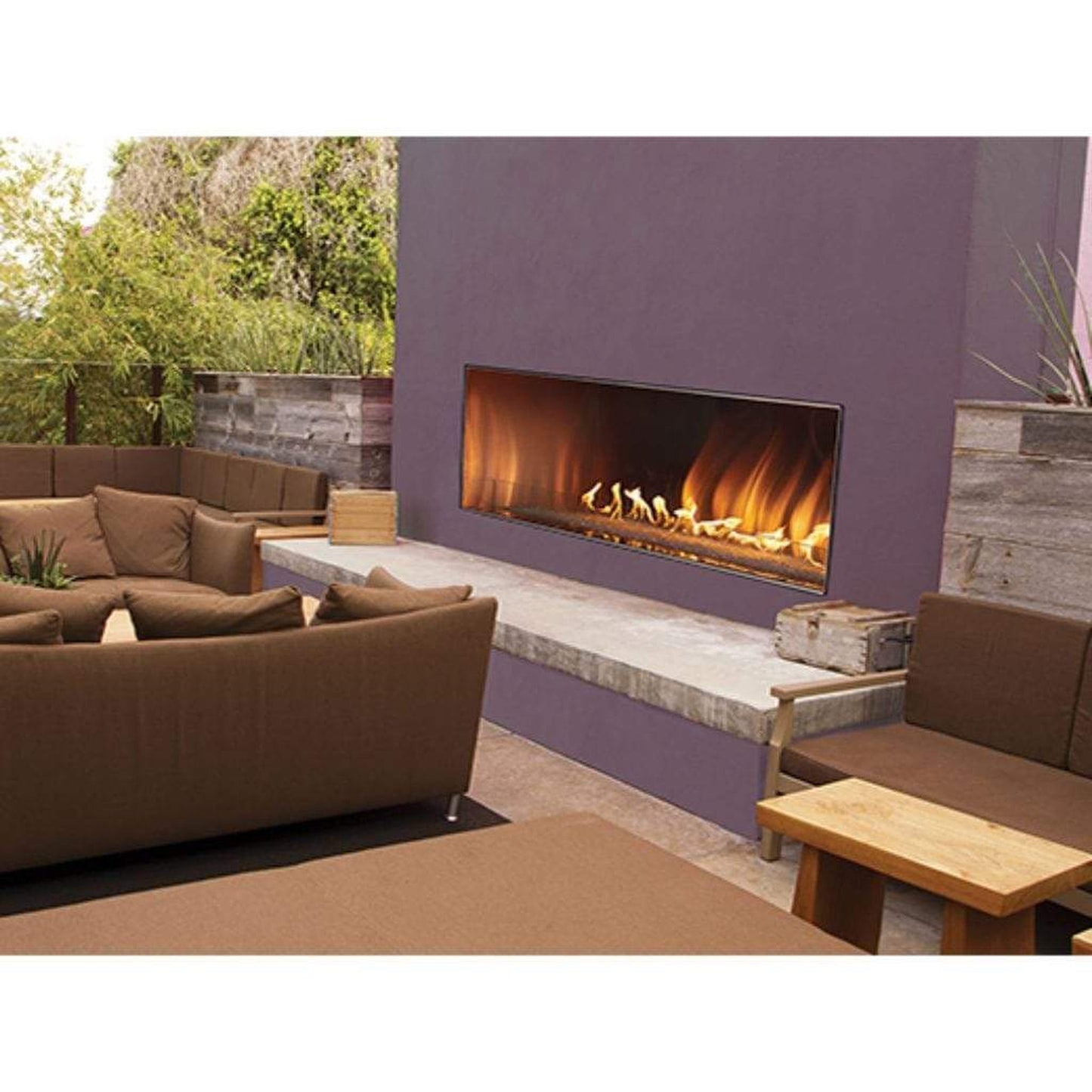 Empire Carol Rose Coastal 60" Stainless Steel Manual Control, Natural Gas Outdoor Linear Fireplace