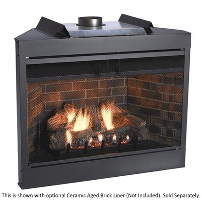 Empire Keystone 42" Millivolt Control With Flush Face, Natural Gas B-Vent Premium Fireplace