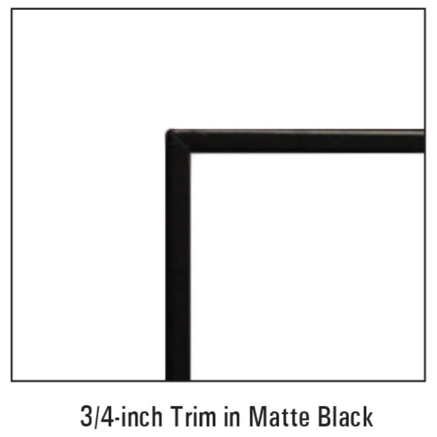 Empire Matte Black Beveled Adjustable Trim for Loft DVL36 Direct Vent Fireplace