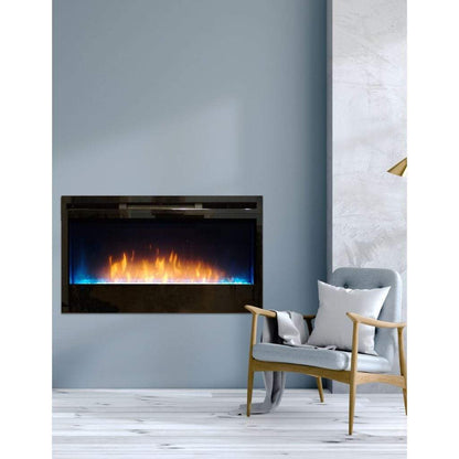 Empire Nexfire 34" Contemporary Linear Electric Fireplace With Thermostat Variable Remote Control