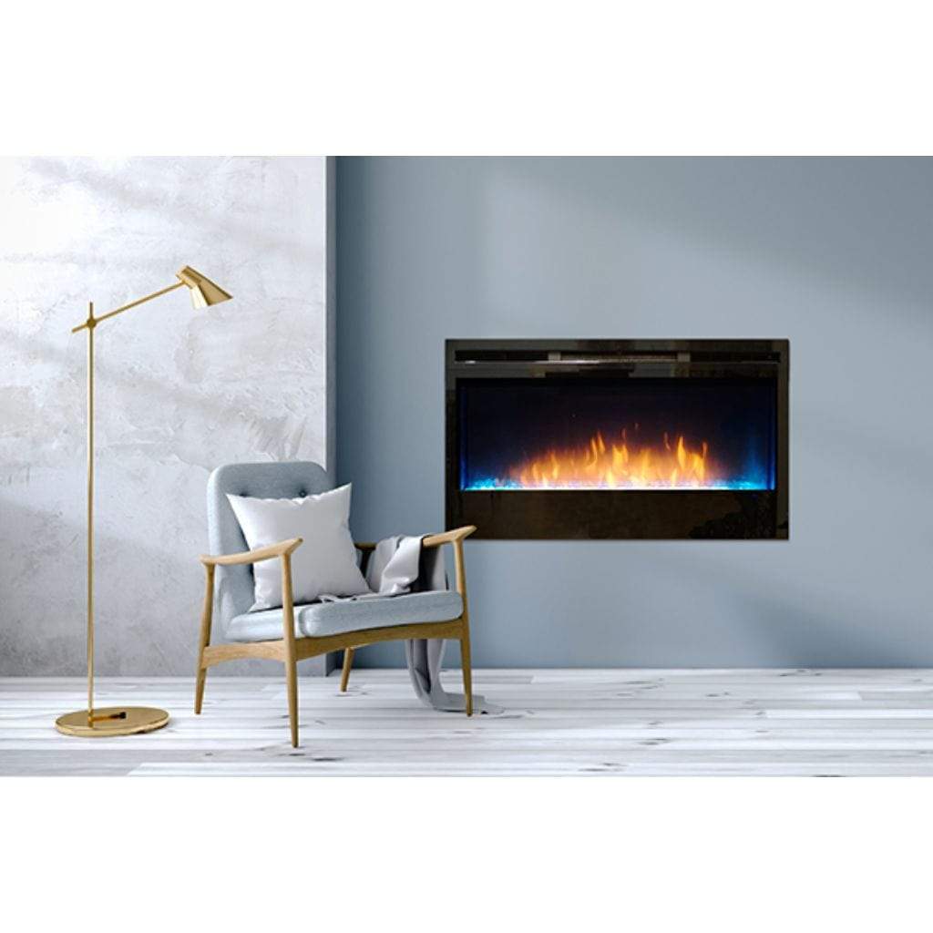 Empire Nexfire 34" Contemporary Linear Electric Fireplace With Thermostat Variable Remote Control