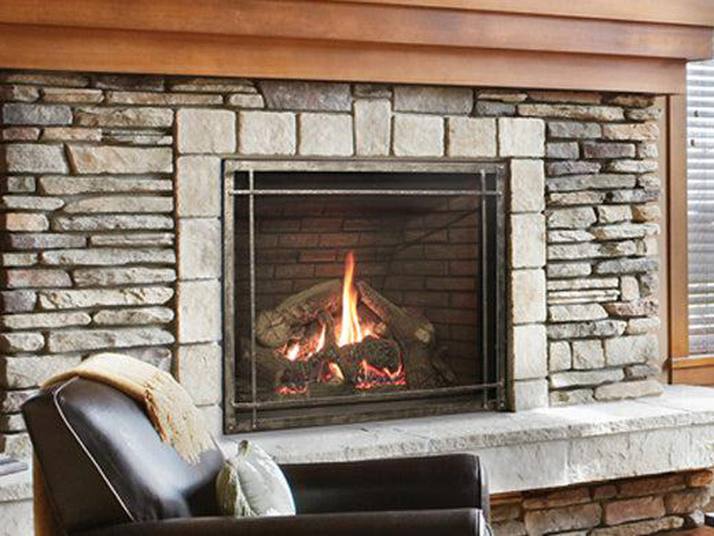 Empire Rushmore 50" TruFlame Clean Face, Propane Gas Direct Vent Fireplace