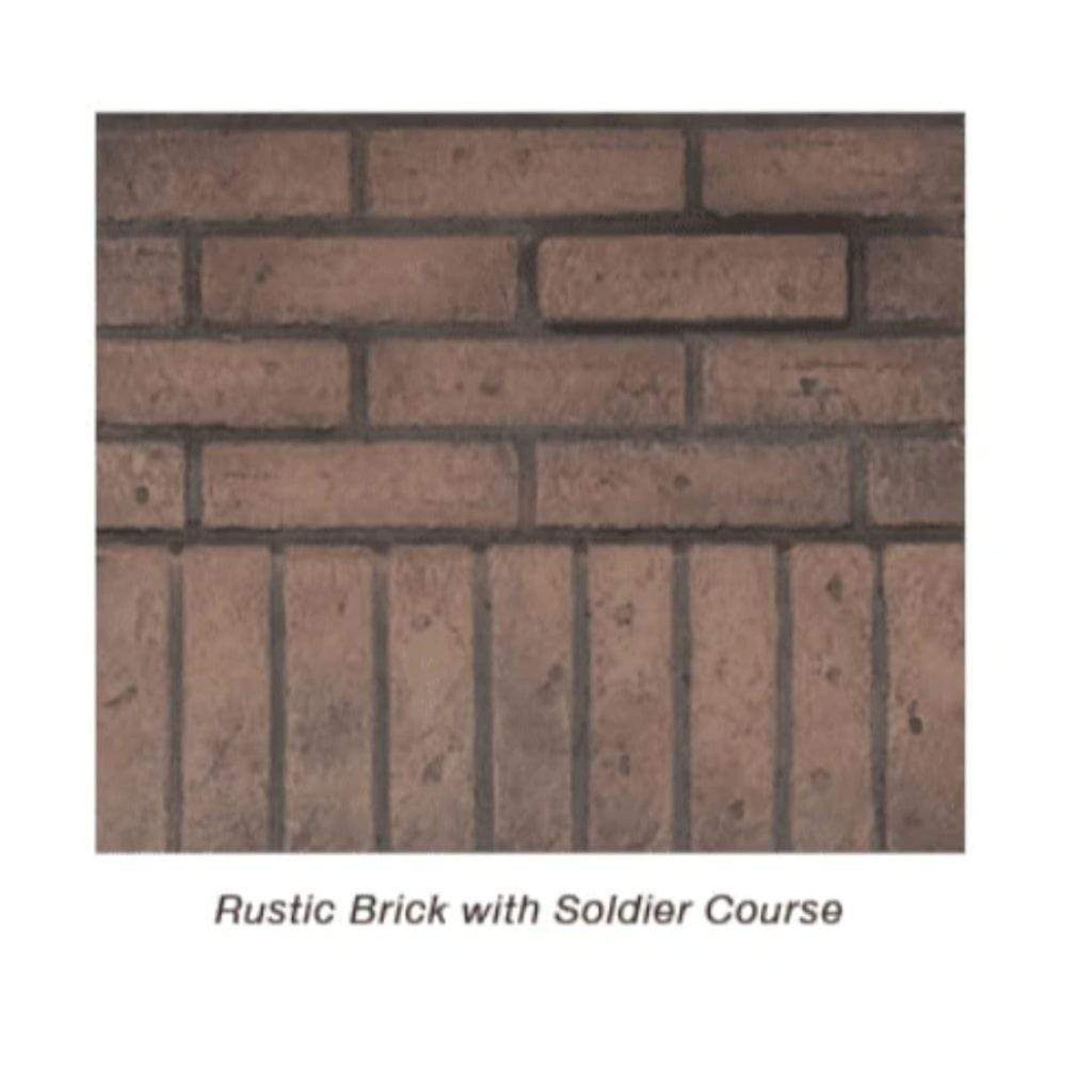 Empire Rustic Brick Liner With Soldier Course for 36" Tahoe Clean Face Direct Vent Peninsula Fireplace