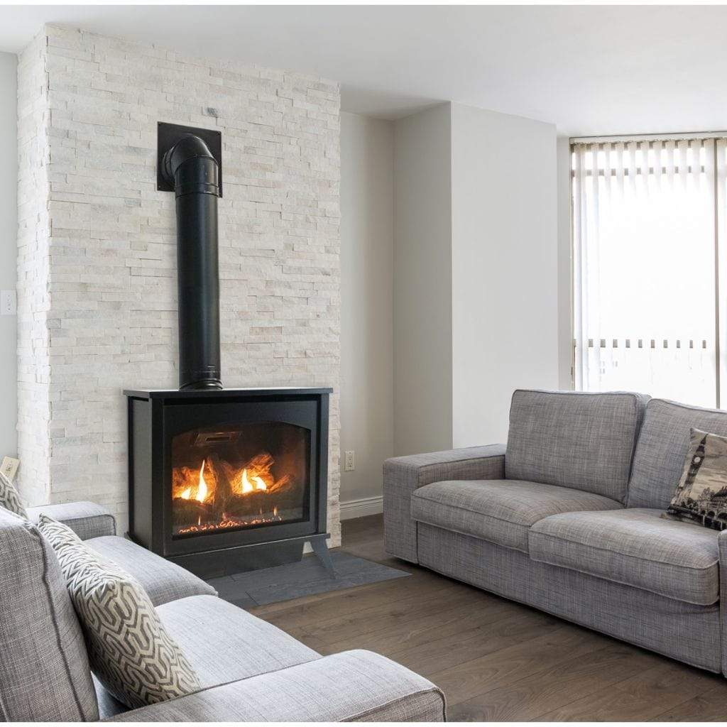 Empire Spirit 27" Millivolt Control With On/Off Switch, Propane Gas Direct Vent Medium Steel Stove