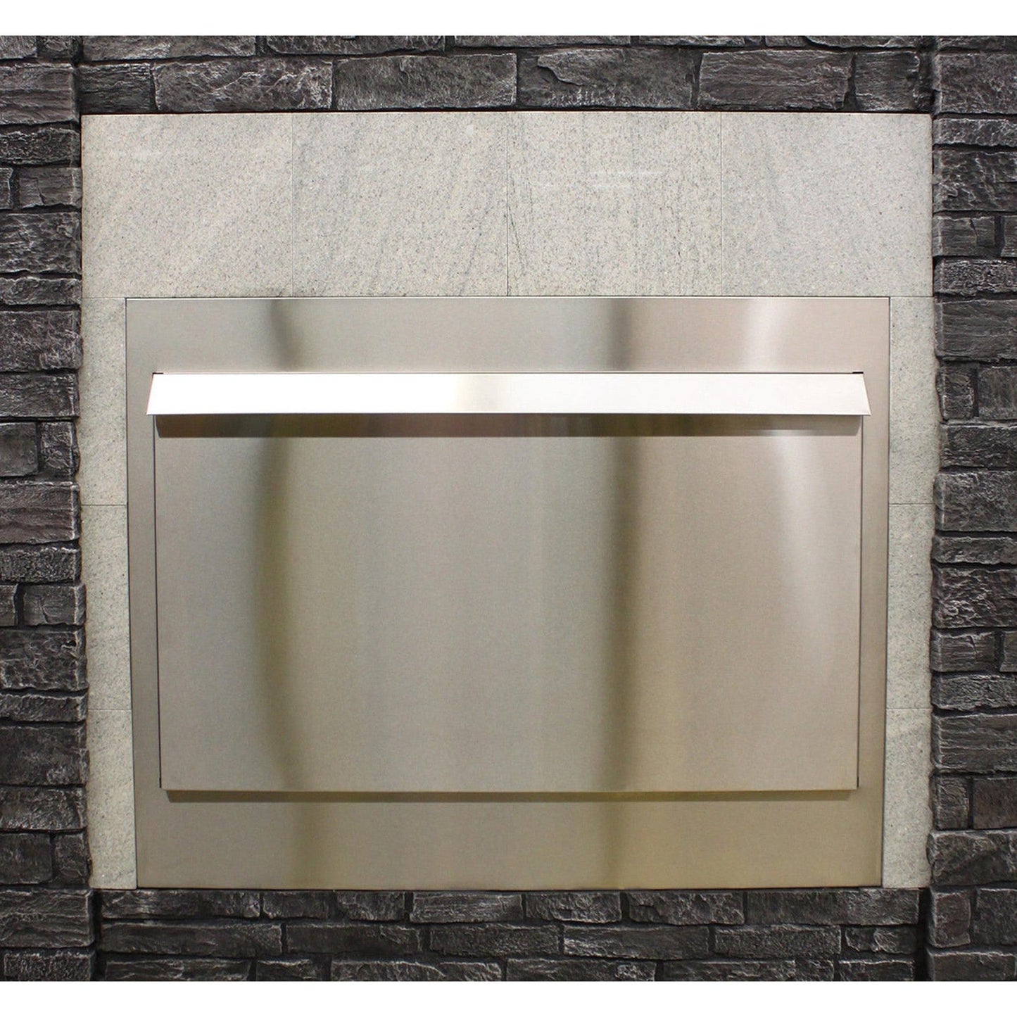 Empire Stainless Steel Weather Door for 60" Carol Rose Coastal Outdoor Linear Fireplace