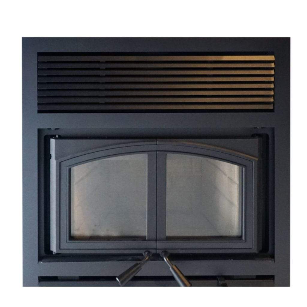 Black / 36" St. Clair 3000 Wood Burning Fireplace Empire Stove Door Overlay Options for St. Clair Series Wood Burning Fireplace