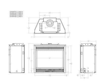 Empire Tahoe 36" Millivolt Control With On/Off Switch and Blower, Natural Gas Direct Vent Premium Fireplace
