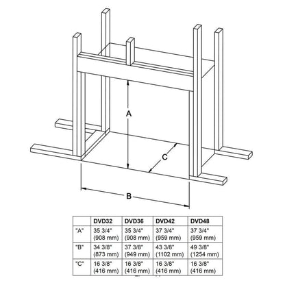 Empire Tahoe 42" Millivolt Control With On/Off Switch, Natural Gas Direct Vent Deluxe Fireplace