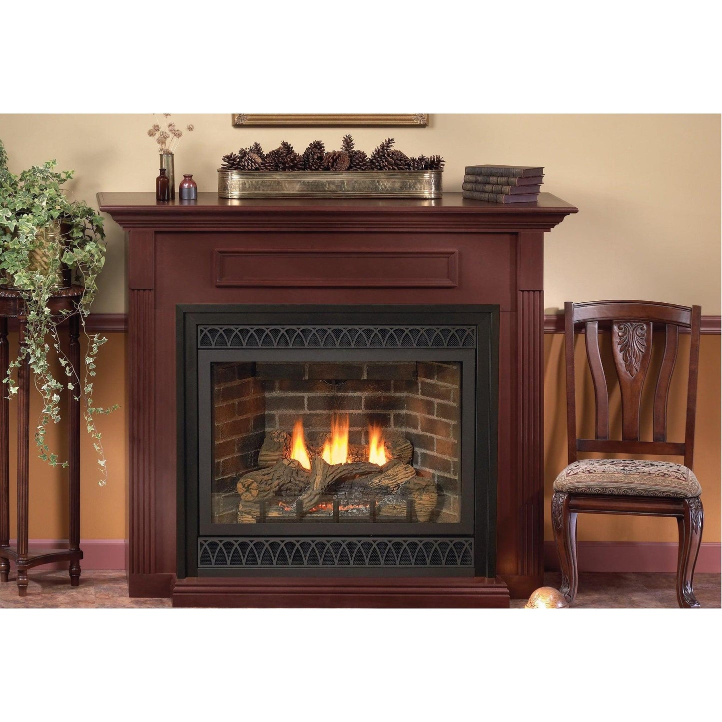 Empire Tahoe 42" Millivolt Control With On/Off Switch, Natural Gas Direct Vent Deluxe Fireplace