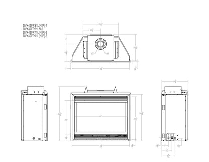 Empire Tahoe 42" Millivolt Control With On/Off Switch and Blower, Propane Gas Direct Vent Luxury Fireplace