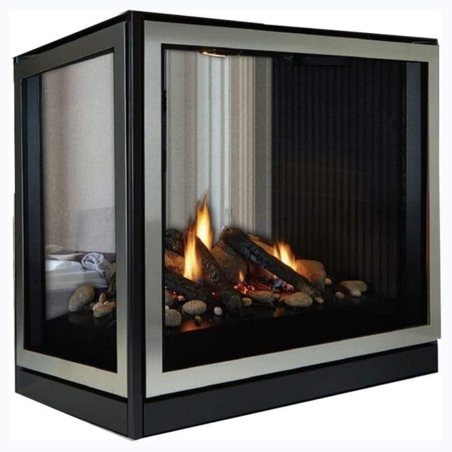 Empire Tahoe Clean Face 36" Millivolt Control With On/Off Switch, Propane Gas Direct Vent Premium Peninsula Fireplace