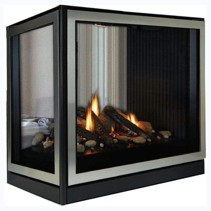 Empire Tahoe Clean Face 36" Millivolt Control With On/Off Switch, Propane Gas Direct Vent Premium Peninsula Fireplace