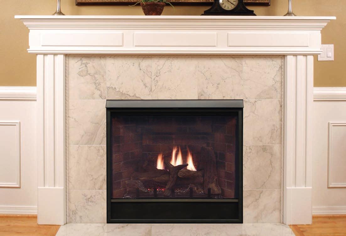 Empire Tahoe Clean Face 42" Intermittent Pilot Control With On/Off Switch, Natural Gas Direct Vent Deluxe Fireplace