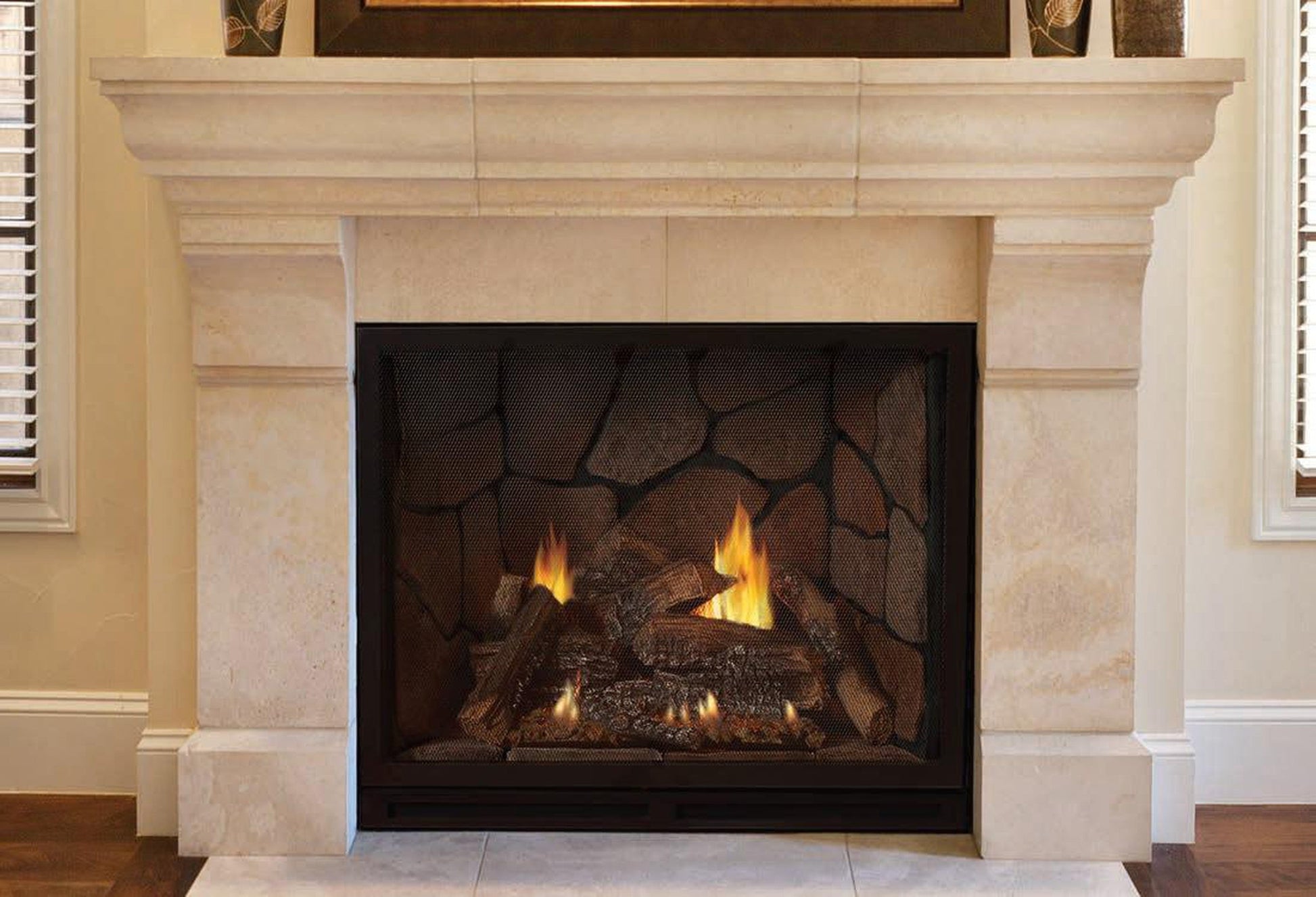 Empire Tahoe Clean Face 42" Intermittent Pilot With On/Off Switch, Natural Gas Direct Vent Traditional Luxury Fireplace