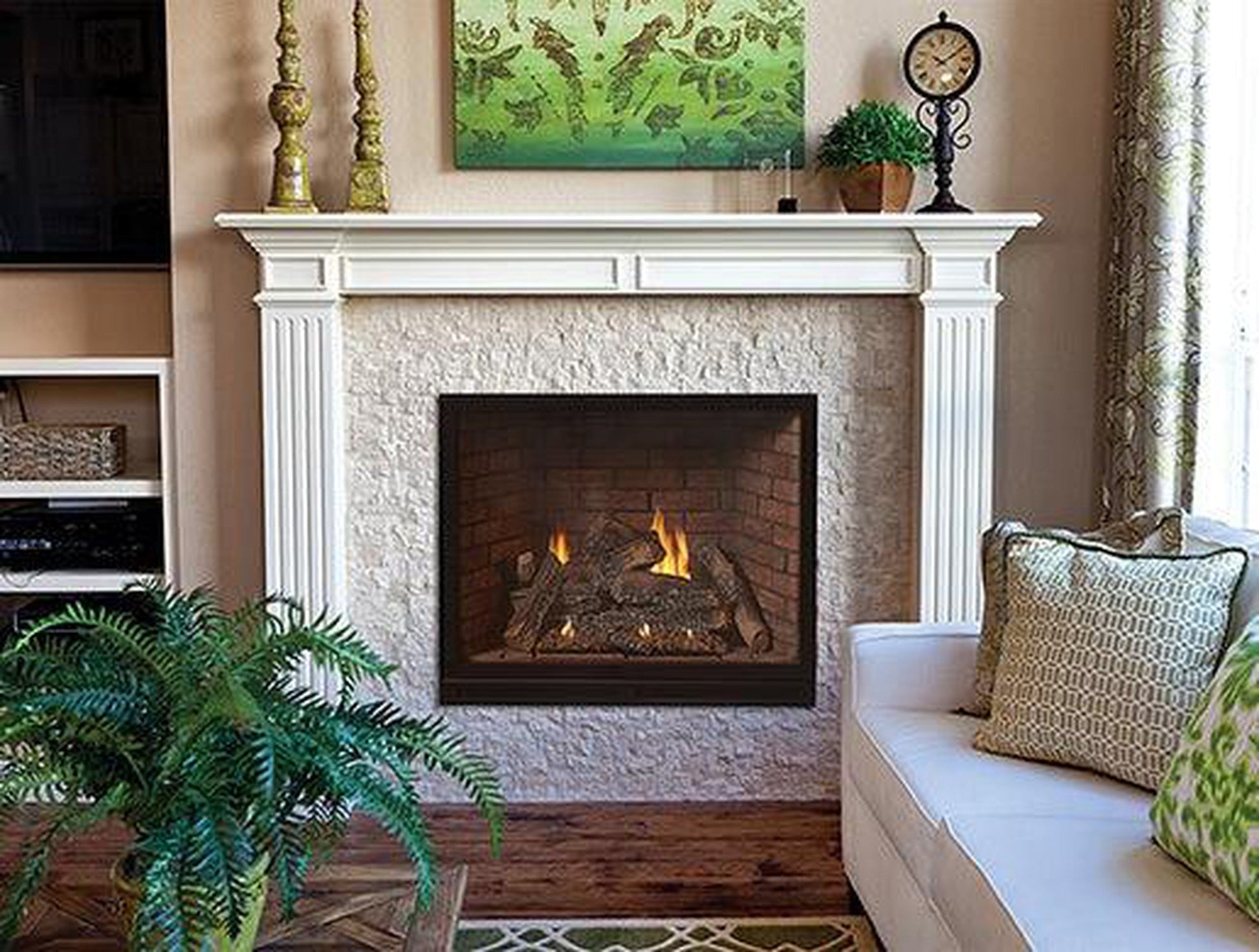 Empire Tahoe Clean Face 42" Intermittent Pilot With On/Off Switch, Natural Gas Direct Vent Traditional Luxury Fireplace