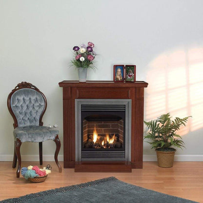 Empire Vail 24" Millivolt Control With On/Off Switch and Slope Glaze Burner, Natural Gas Vent Free Premium Fireplace