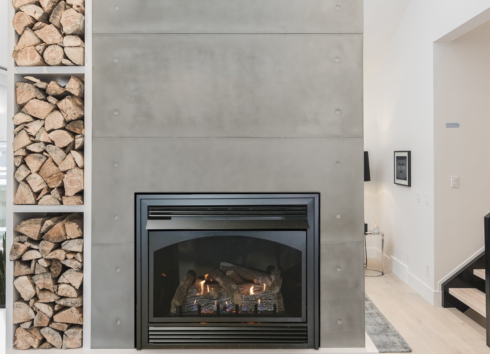 Empire Vail 32" Millivolt Control With On/Off Switch and Blower, Natural Gas Vent Free Premium Fireplace