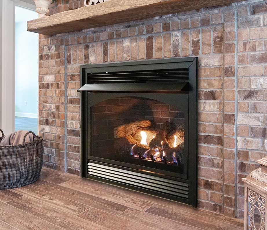 Empire Vail 36" Millivolt Control With On/Off Switch and Blower, Natural Gas Vent Free Premium Fireplace