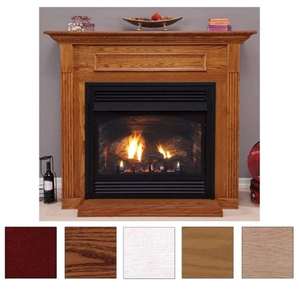 Empire Wooden Mantel Cabinet with Base for 24" Vail Fireplaces - US Fireplace Store