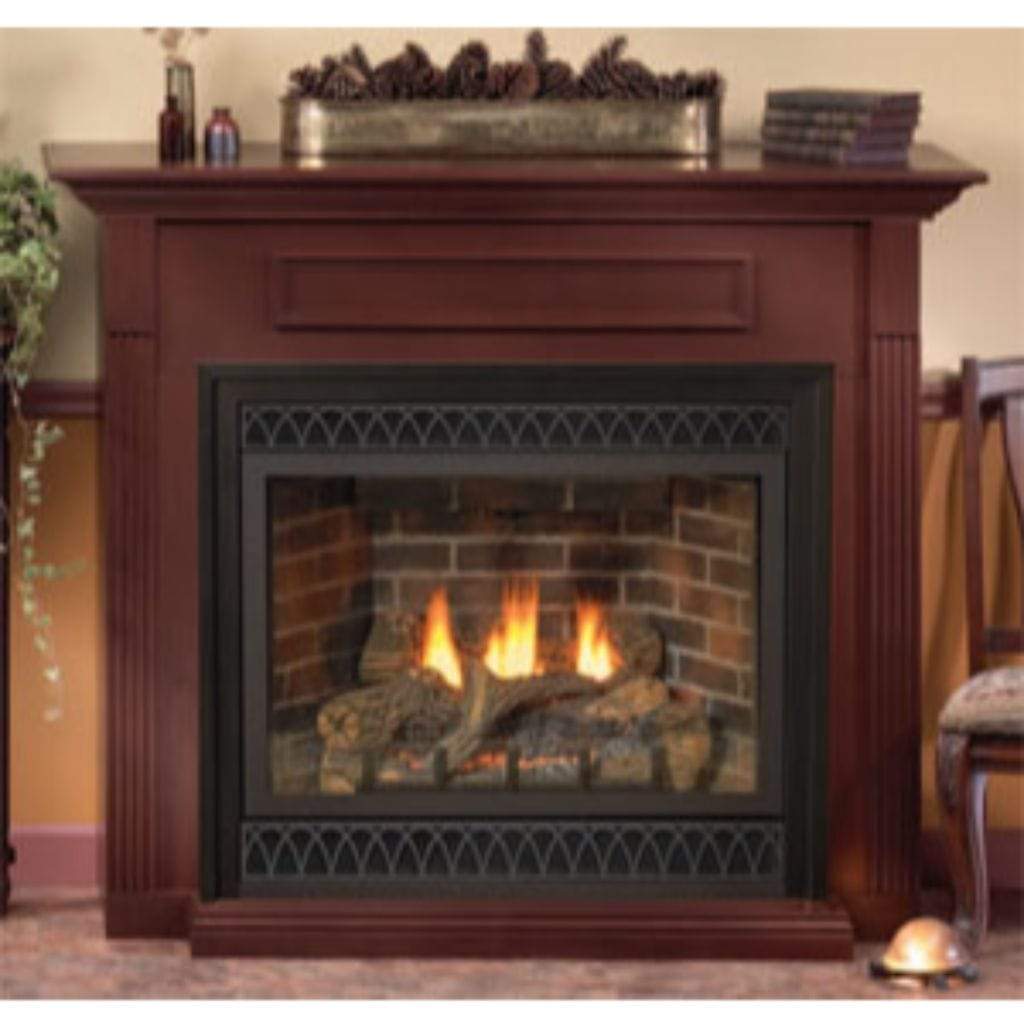 Empire Wooden Mantel Cabinet with Base for 24" Vail Fireplaces