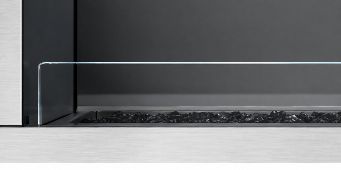 Empire Taller Weather Deflector Glass Panel for 72" Carol Rose Outdoor Linear See-Thru Fireplace